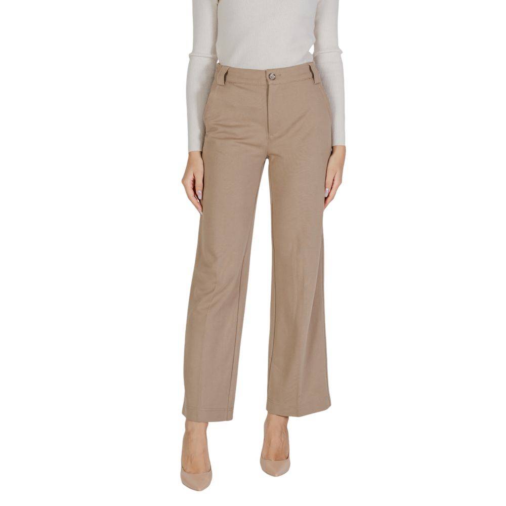 Street One - Elegant Cigarette Cut Tailored Trousers - Beige - W44 | L32