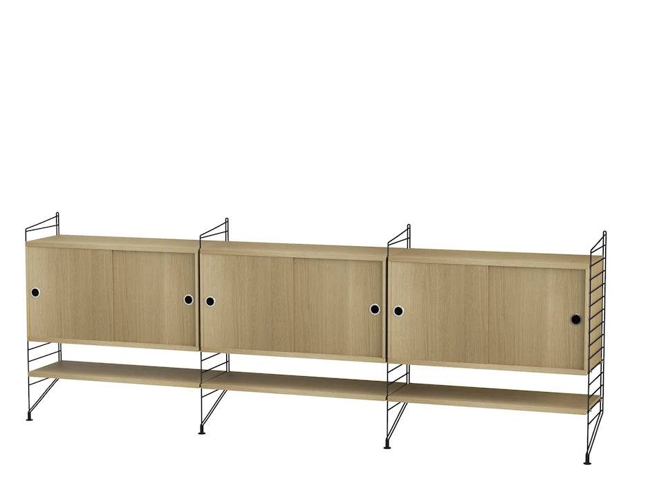 Reol, Living room F fra String Sort - eg - Jacobsen Plus