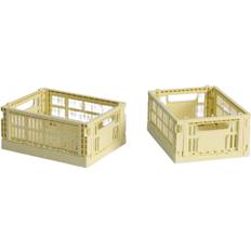 Hay Colour Crate, Mini, 2 stk. Light Yellow Str W:13cm x L:17cm x H:8cm - Kurve hos Magasin
