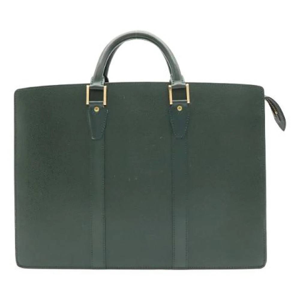 Louis Vuitton Vintage Pre-owned Taiga Briefcase - Vintage - Dame - Grøn - ONE SIZE - Læder