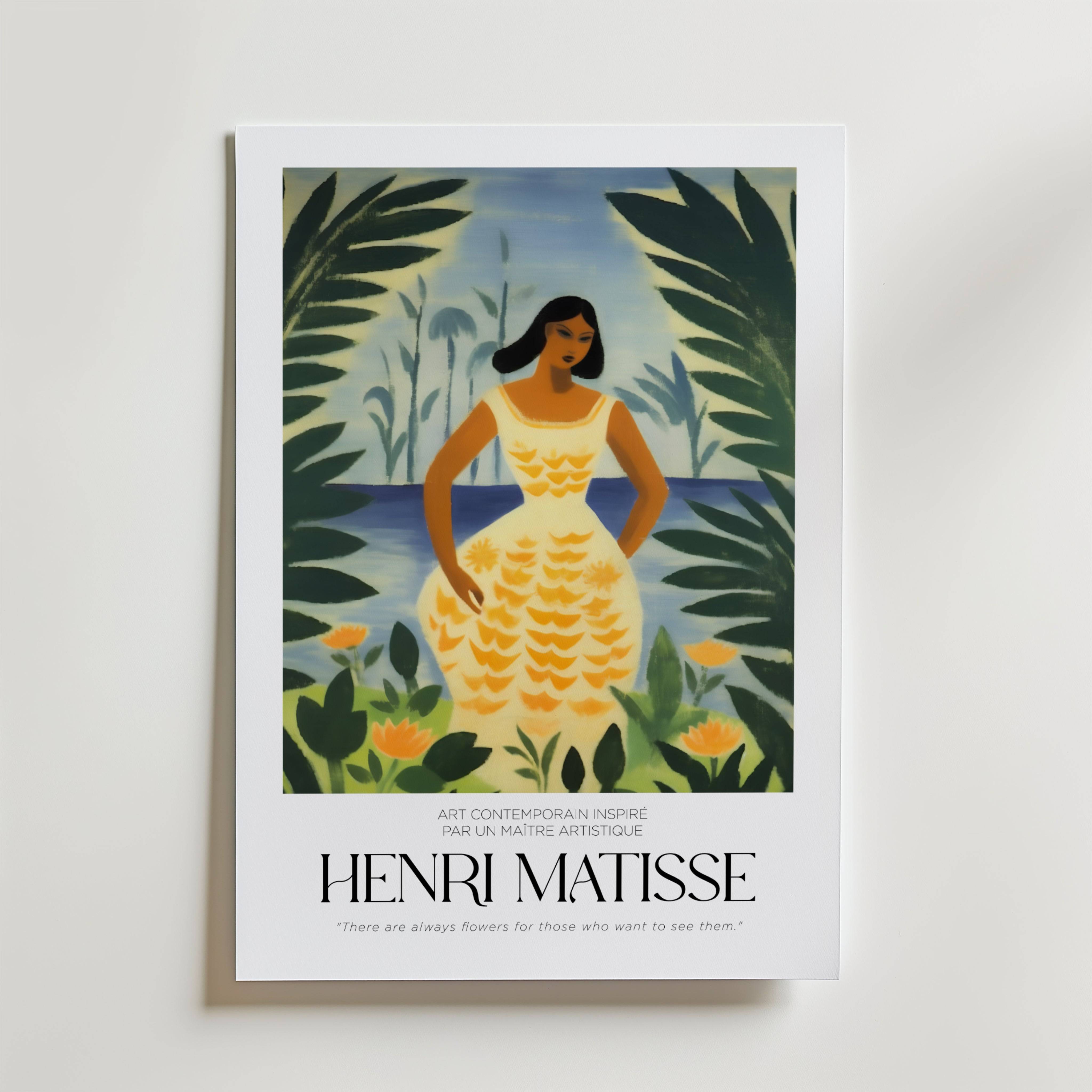 Polyn�sie, le ciel Matisse Poster - Premium Canvas 100x140 cm