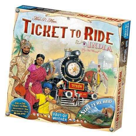 Asmodee Ticket to Ride India Brætspil Flisebaseret