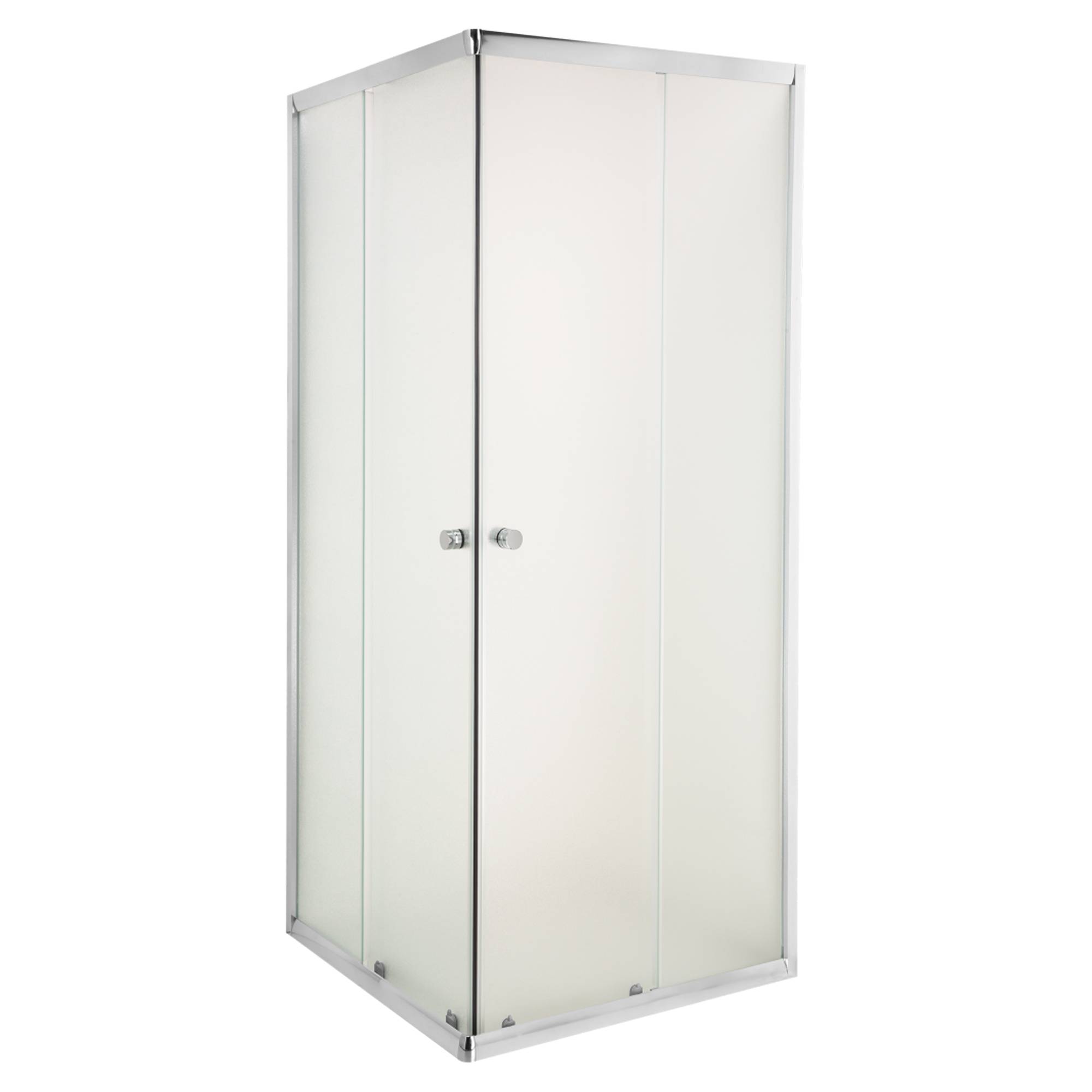 Duschhörn Lusento 80x80 cm Kvadratisk Krom Blank Frostat