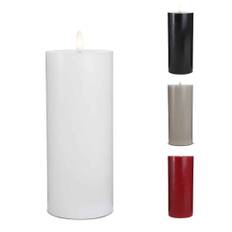 LED-ljus -1 st. – ø7,5 x 20 cm – m/3D låga – (flera färger) - Svart