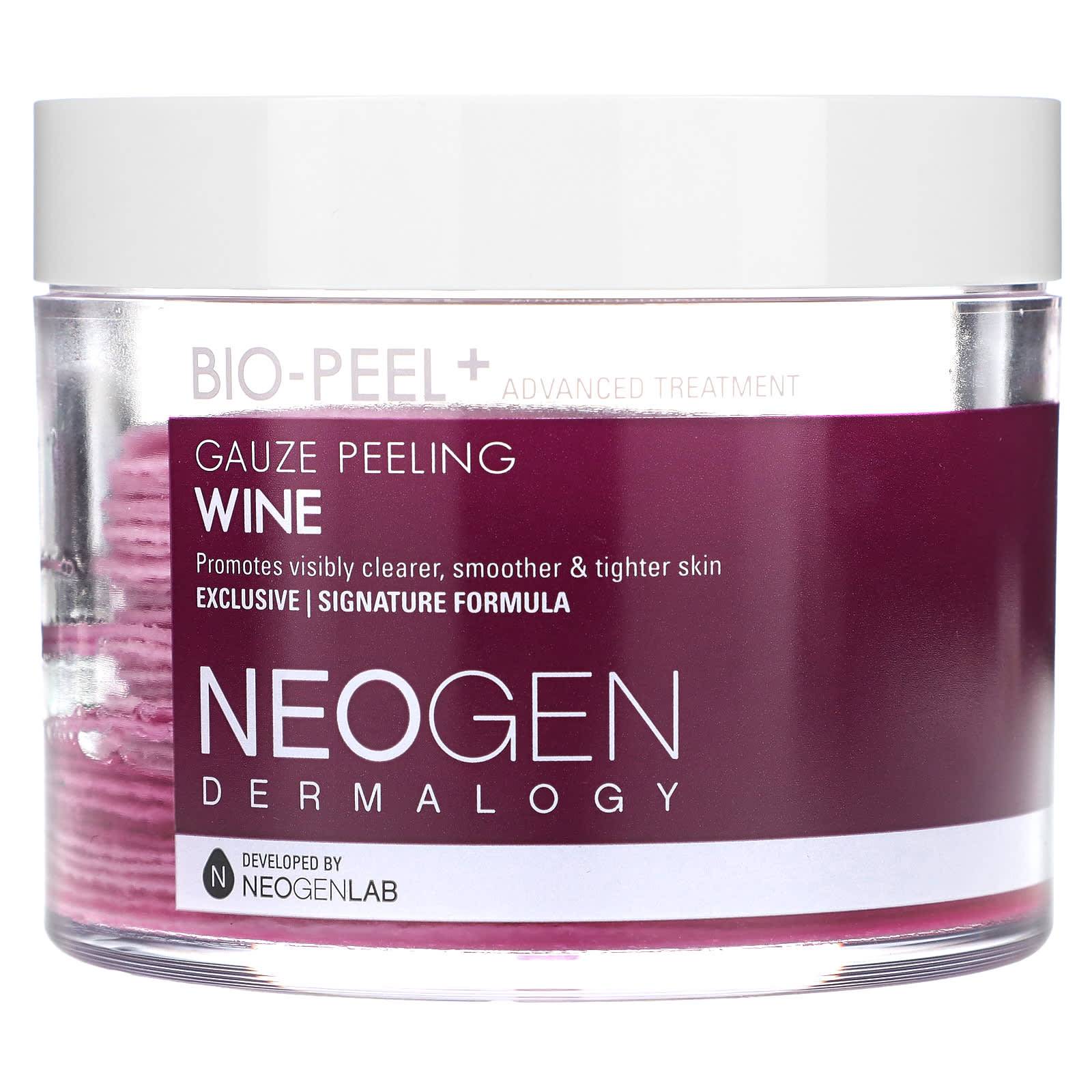 Dermatologi, Bio-Peel + Avancerad Behandling, Gasvävspeeling, Vin, 30 Stycken, 200 ml (6.76 fl oz)