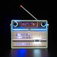 LED-belysningssats för Lego 10334 Retro Radio - anpassade självmonteringslampor för Lego byggsats (modell ingår inte)