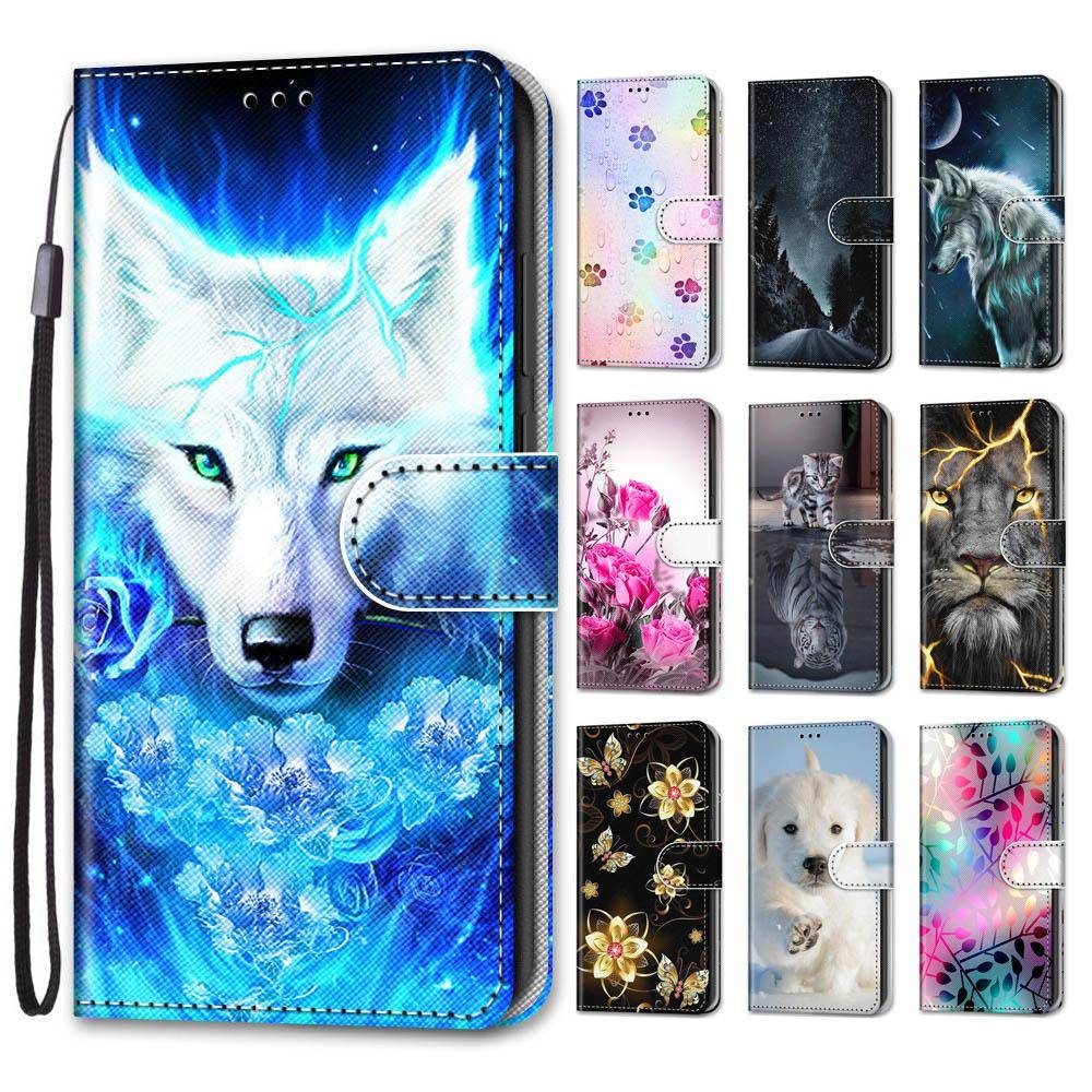 Lyxigt Målat Läderfodral Plånbok Bokstil Skyddsfodral för Motorola Moto G85 G75 G55 G35 G34 G24 G15 G05 G84 G54 G32 G14 G13 G23 G53 E20 E30