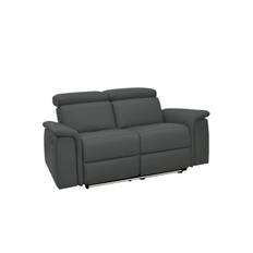 Sofa 2-sæders Pareli Grå, Læder/PU, Manuel liggestol - Grå, Læder/PU, Manuel liggestol Recliner sofaer