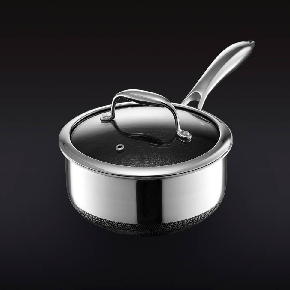 Kastrull med glaslock, nonstick, 1,9 L - Hexclad