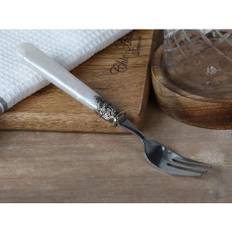 Chic Antique Cake Fork with Silver Deco Antique Pearl-Color Set of 12 pcs
