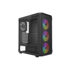 DUTZO C321 Mesh TG ARGB - Kabinet - Miditower - Sort