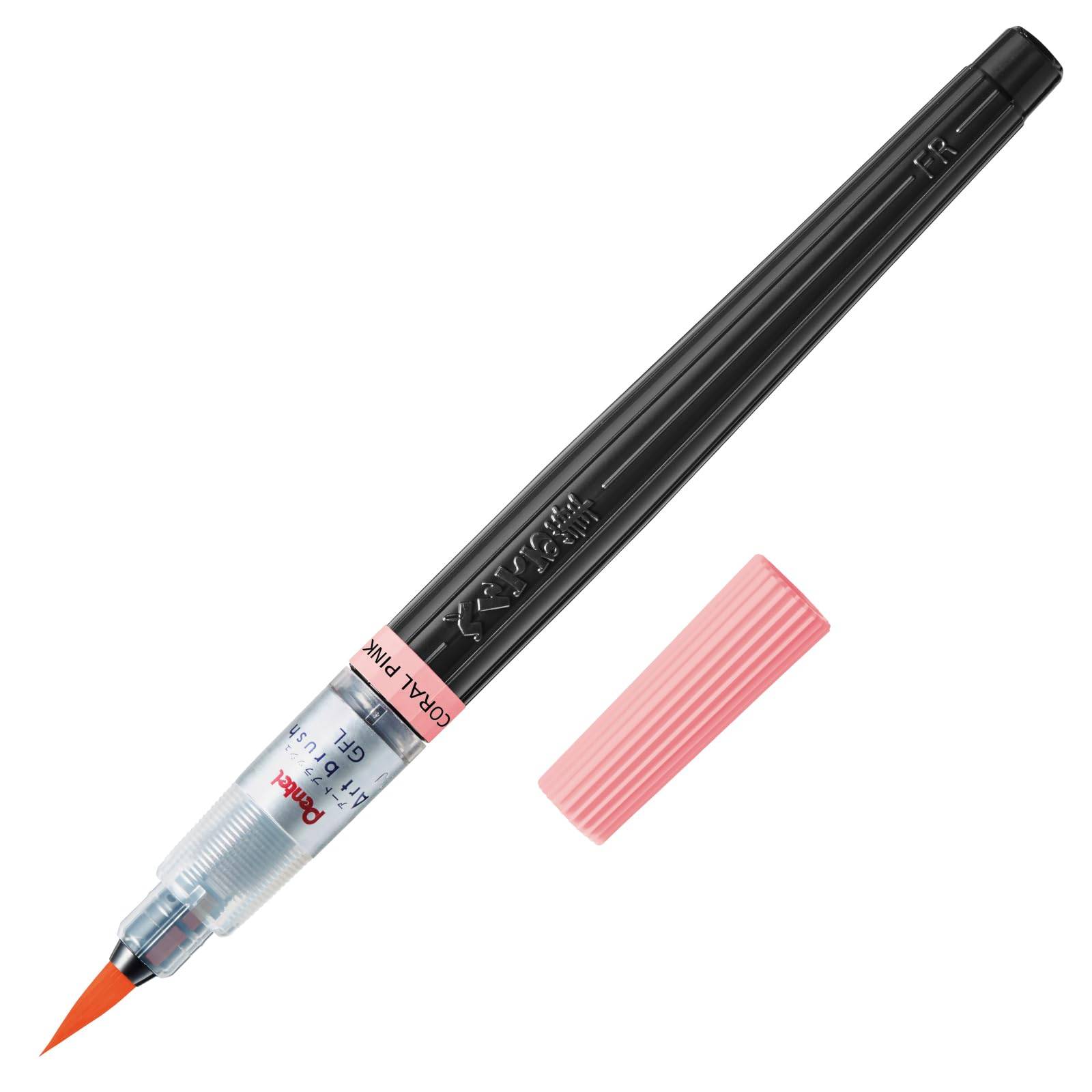 Pentel Art Brush Color Brush Coral Pink Pen, XGFL-165