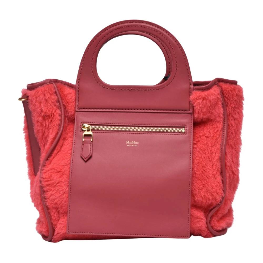 Max Mara Graces Skuldertaske - Tasker - Dame - Rød - ONE SIZE - Uld