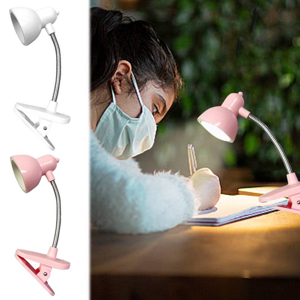 LED-bordlampe med klemme – justerbar lysstyrke, kompakt