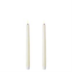 Uyuni LED Stearinlys SÆT på 2 stk Ivory