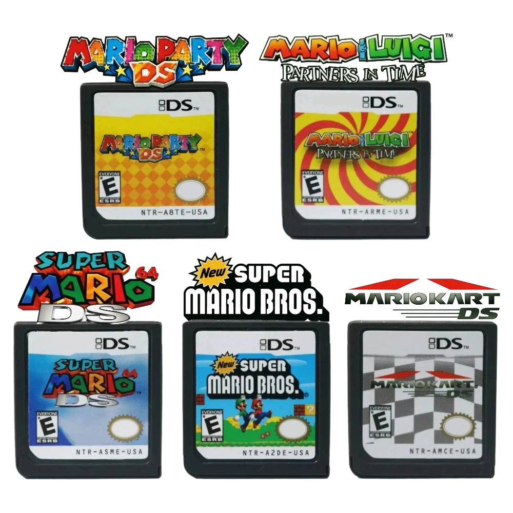 Series DS Game Cartridge New Super Bros Kart Party & Luigi Partners in Time for DS Lite DSi 3DS Classic Game