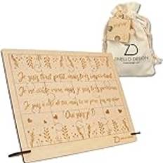 ZINELLO DESIGN - Graviditetsmeddelande träpussel för dina nära och kära | Original och personlig presentidé för framtida pappa, mormor, farfar, gudmor, gudfar (med ram)
