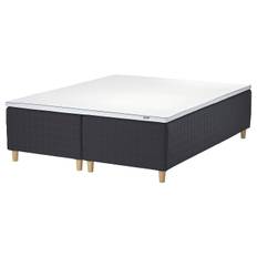 IKEA - STAVANGER boxmadras med topmadras, fast antracit/Nästaberg hvid, 160x200 cm