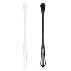 Andibro Multifunktionell minivisp, 2 st liten 2 i 1 vispredskap mini sockersked liten blandning ballong visp wisking verktygssats för blandning av slagbara ingredienser blanda såser