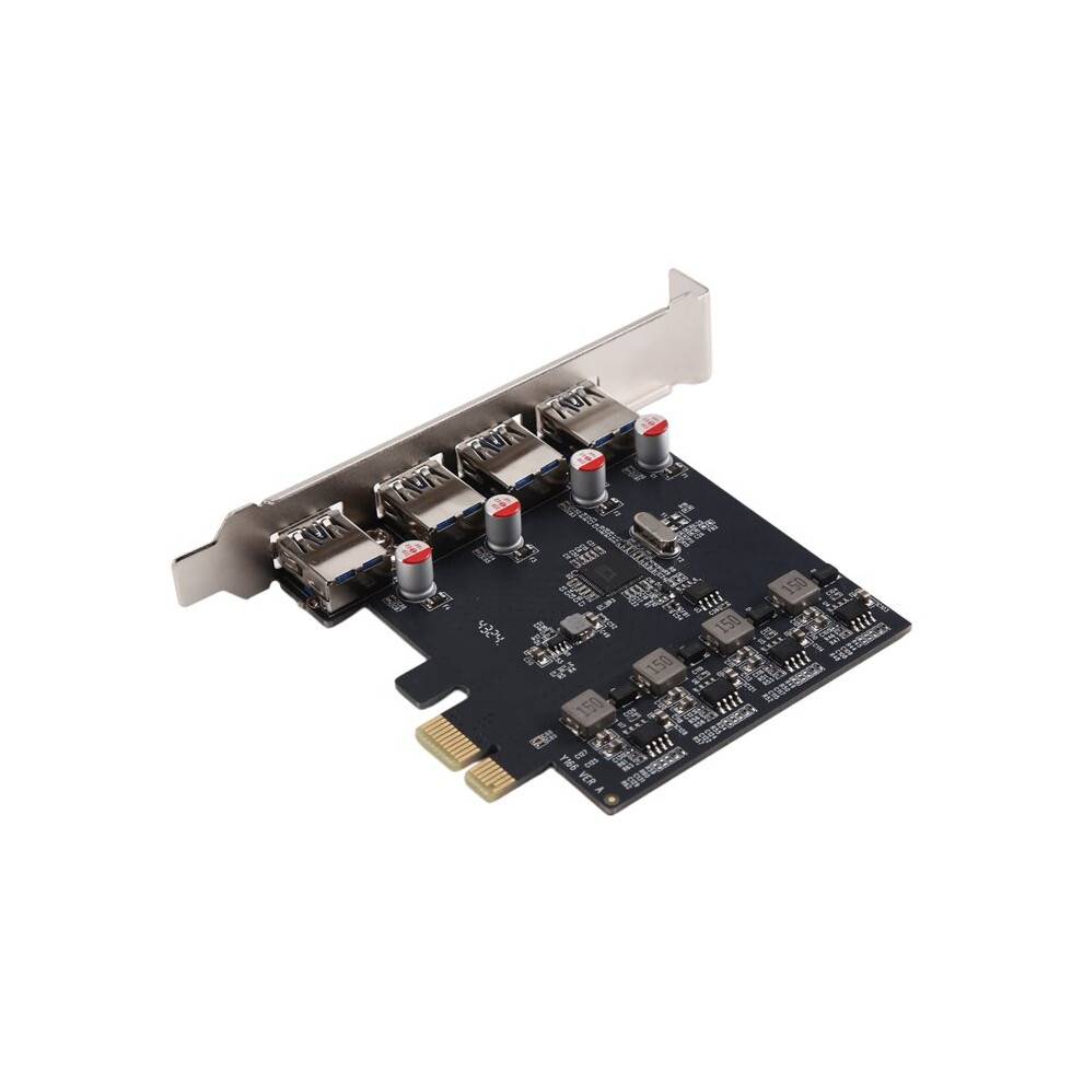 5Gbps Superspeed 4 USB 3.0 Expansion Card Adapter PCI-E PCI Express Controller for PCIe X1 Port