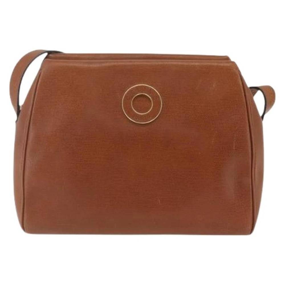 Celine Vintage - Pre-owned Circle logo axelremsväska Vintage - Dam - ONE Size - Läder
