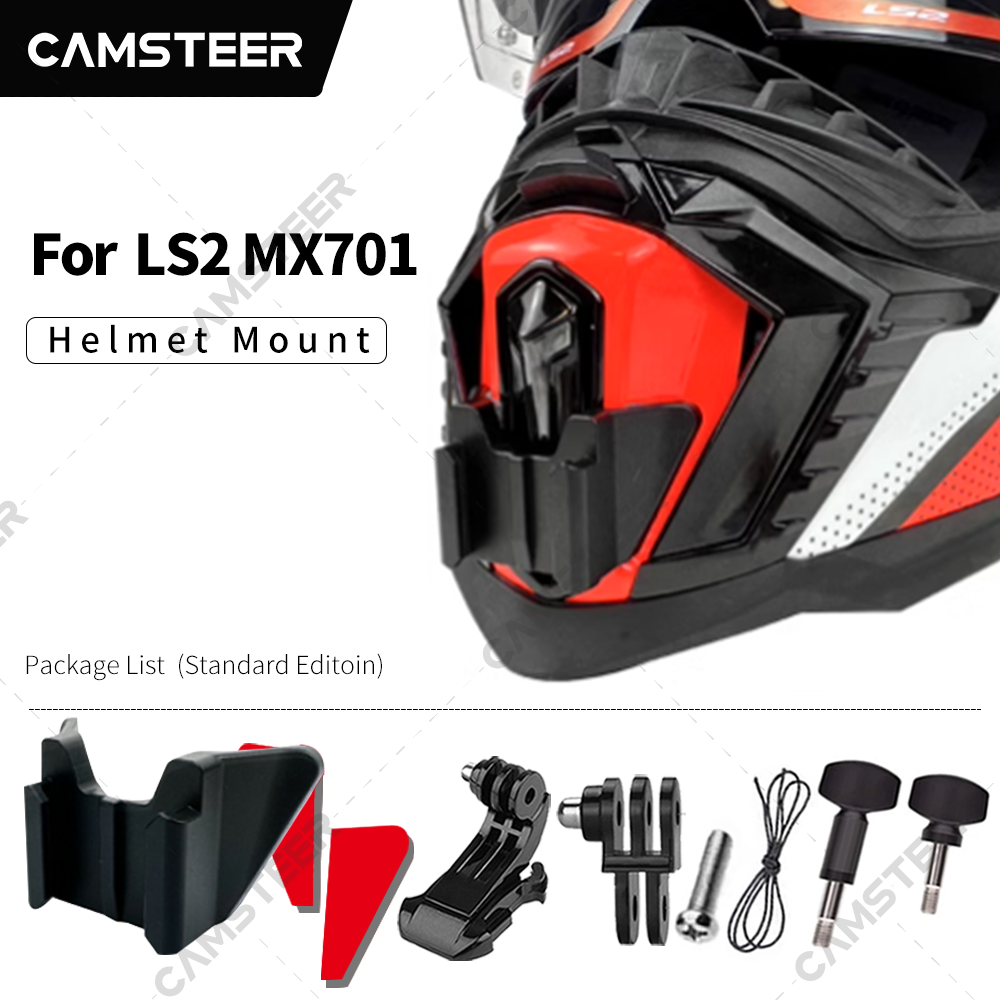LS2 MX701 Customized Helmet Chin Mount for GoPro 13 12 11 DJI Action 6 5Pro Insta360 Ace Pro2 X5 X4 X3 Action Camera Accessories