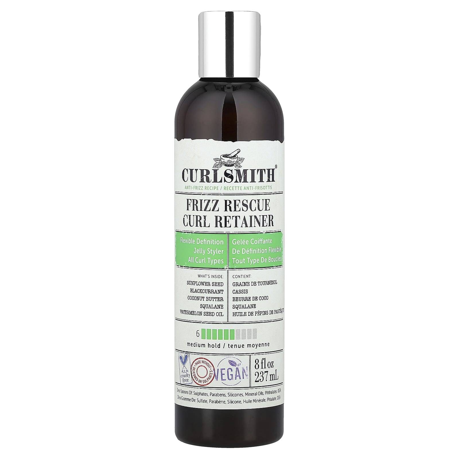 Curlsmith, Frizz Rescue Curl Retainer, Mediumstadga, Lämplig för alla locktyper, 8 fl oz (237 ml)