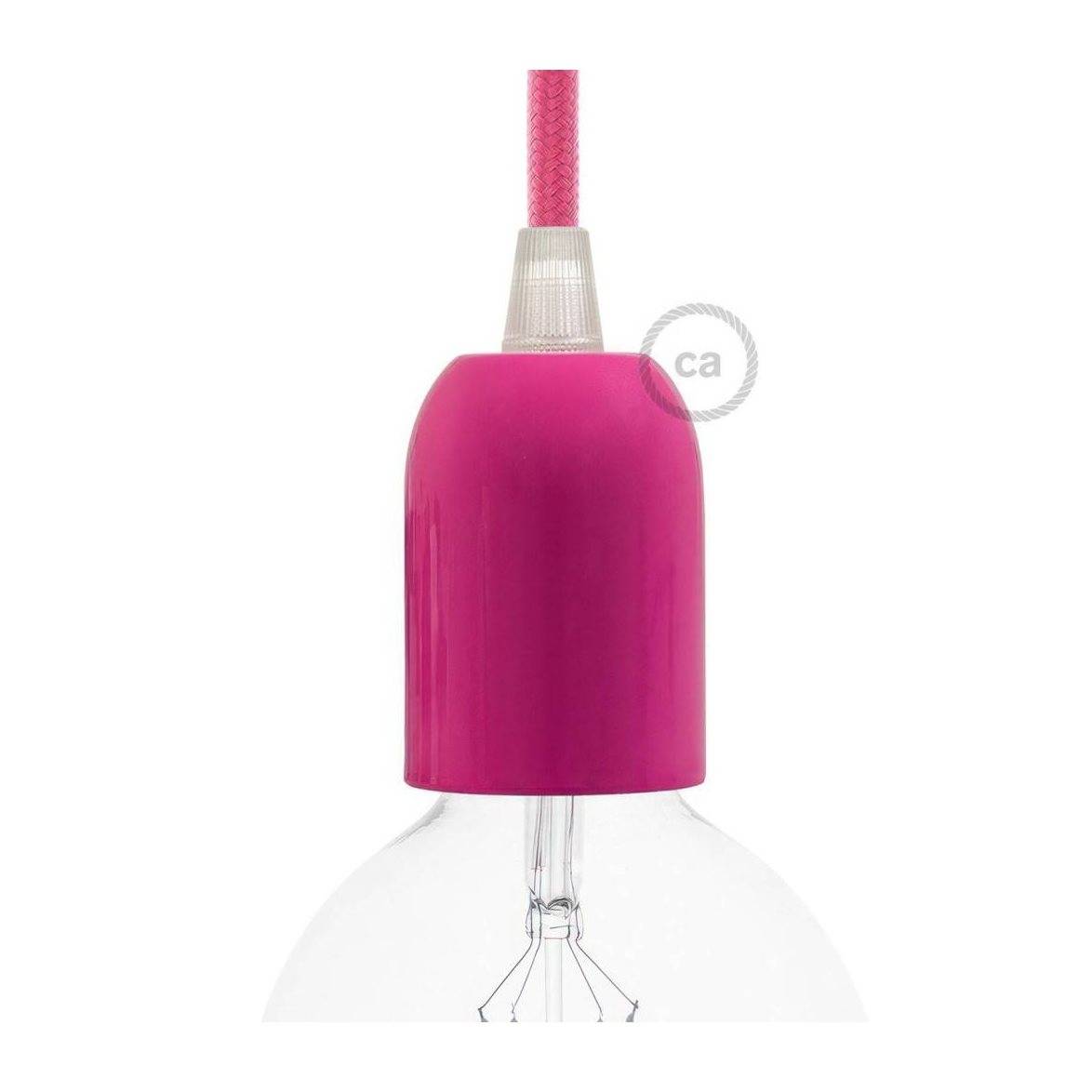 Kit halvsfärisk lamphållare E27 fuchsia