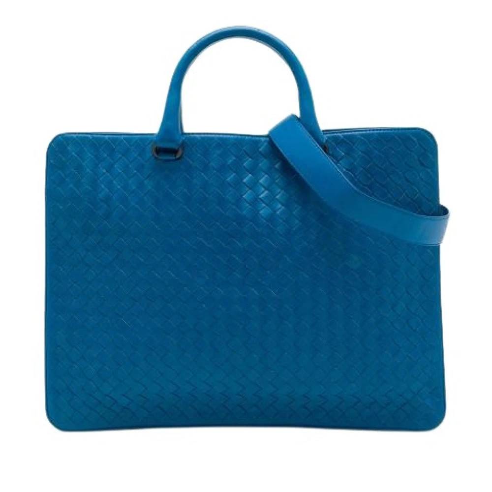 Bottega Veneta Vintage Pre-owned Business Bag - Vintage - unisex - Blå - ONE SIZE - Læder