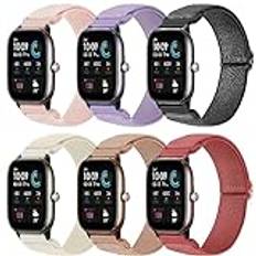 Armband kompatibelt med Amazfit GTS, 20 mm sportarmband i nylon, ersättningsarmband för Amazfit GTS 2 Mini, Amazfit GTS 2, GTS 2e, GTS 3, Amazfit Bip, Amazfit Bip U, Amazfit Bip U Pro, Amazfit GTR 42