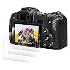 Rieibi Skärmskydd för Canon EOS R8/EOS R50 digitalkamera, 0,25 mm 9H hårdhet härdat glasfilm för Canon EOS R8/EOS R50 reptålig (3-pack)