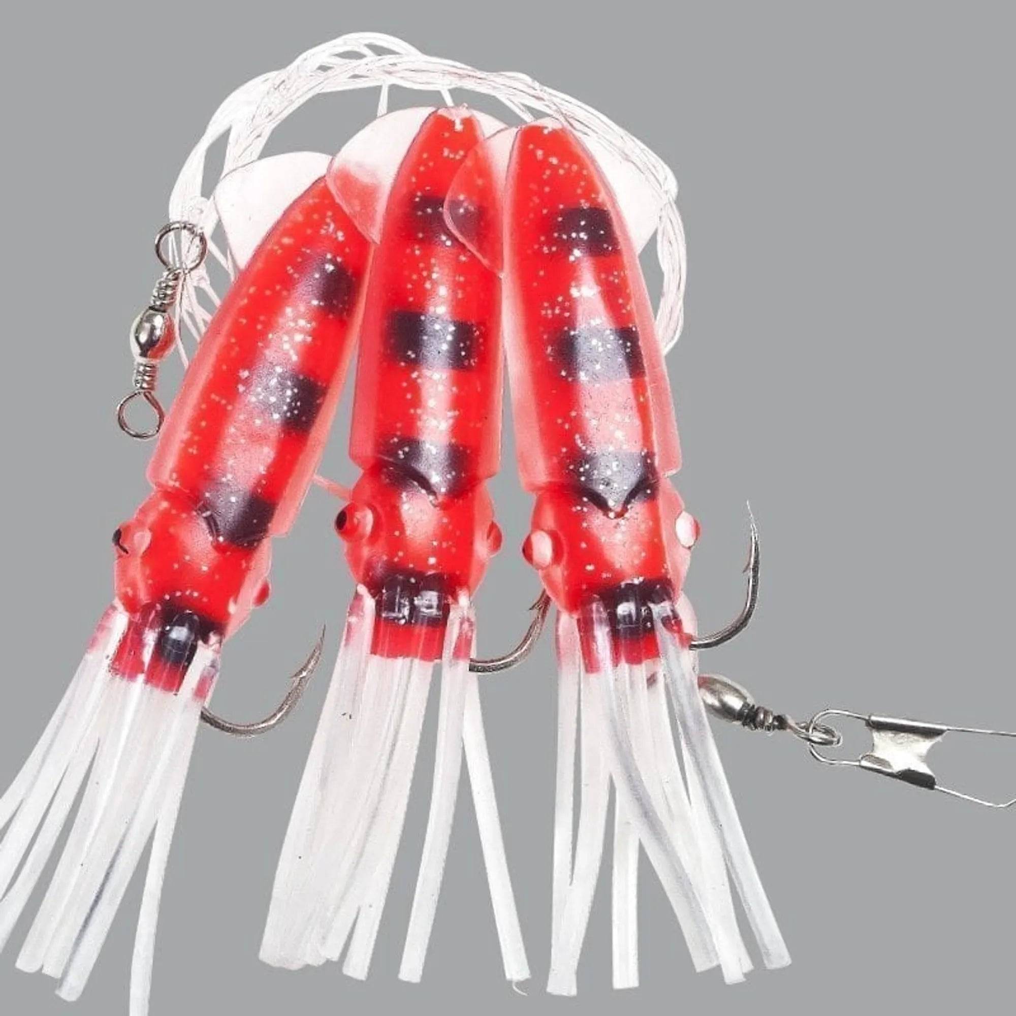 Winged Octopus Red & Black - 4/0 / red/black