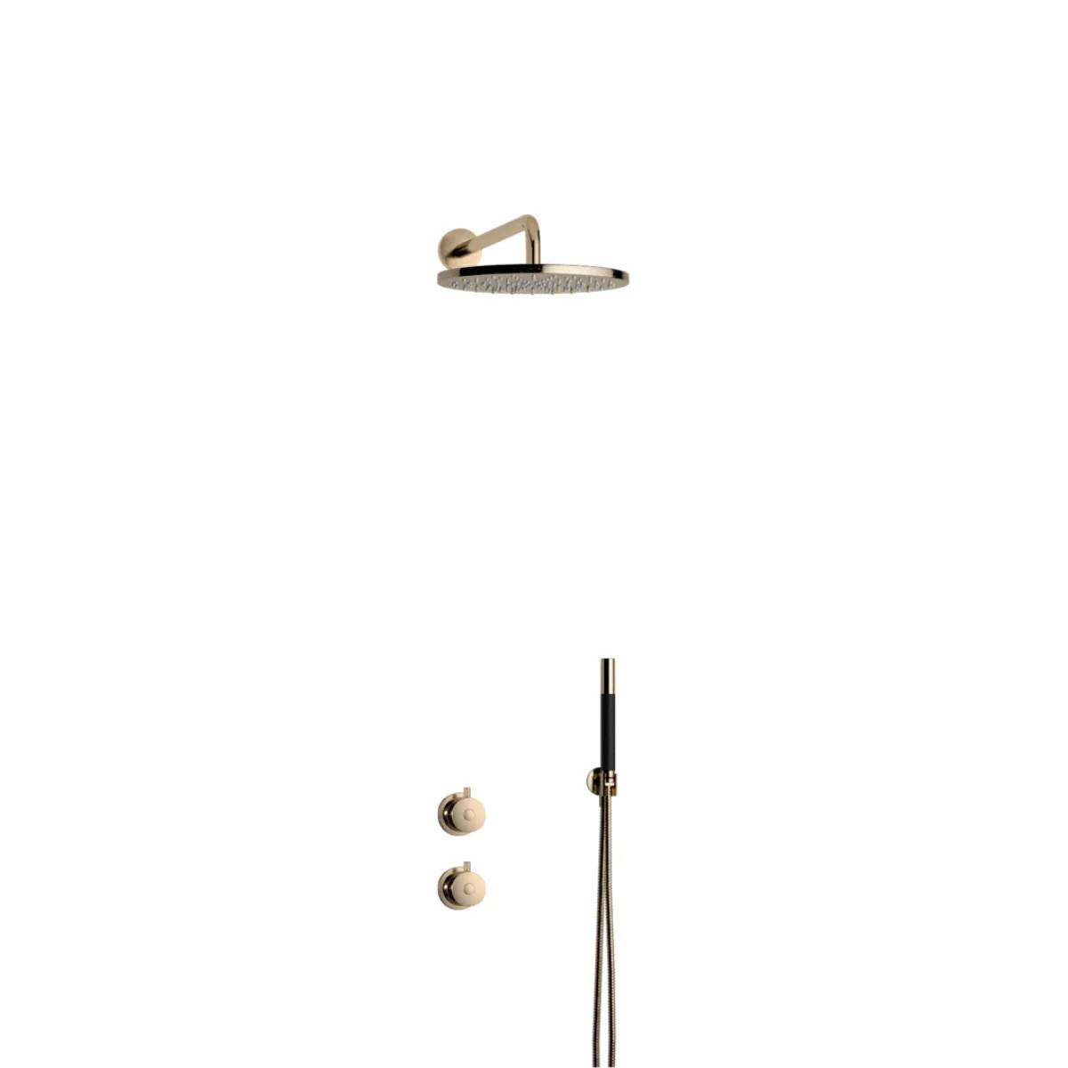 Takduschset Tapwell BOX7268 ROUND Classic Edition 2 för Inbyggnad Mässing