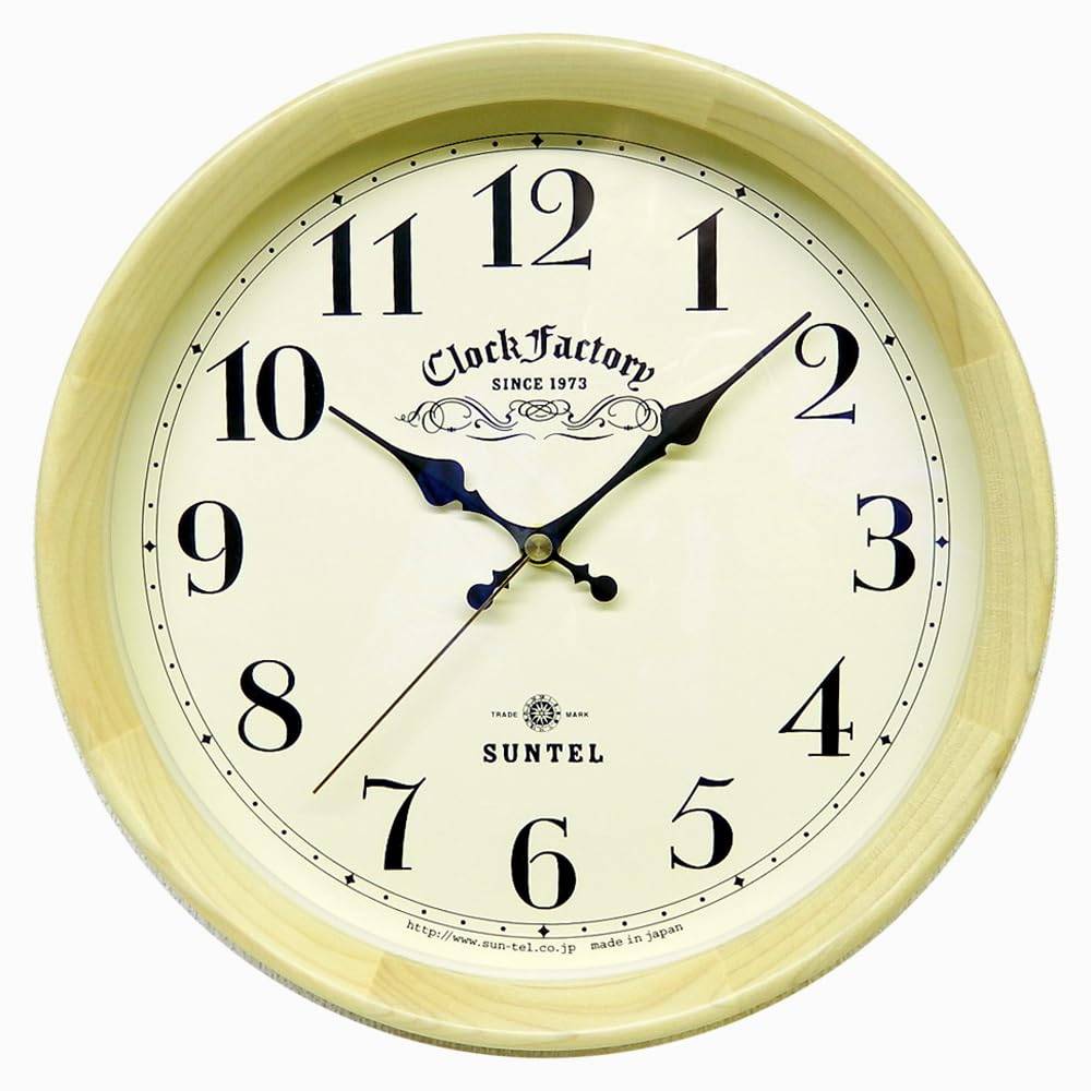 Santell Japanese-made Retro Radio-Controlled Wall Clock (Factory) Natural DQL662-NA