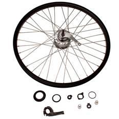 24" Baghjul Nexus 7 gear, Sort Aluminium, Christiania Baghjul - Kompatibel med Ladcykler, Inkluderer Komponentsæt
