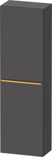 Duravit D-Neo højskab, 40x132 cm, højre, mat grafitgrå/guld