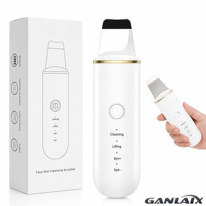 GANLAIX USB-uppladdningsbar elektrisk ansiktsrengörare, hudrengöringsapparat, vibrerande ansiktsskrapa för borttagning av pormaskar, spadformad rengör - Multifärgad (Vit,rosa,Lila,mintgrön)
