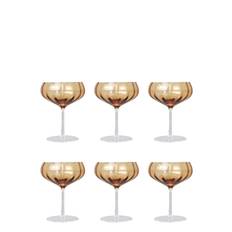 SPECKTRUM Meadow Cocktail Glass - 6 Pack |Orange |One Size