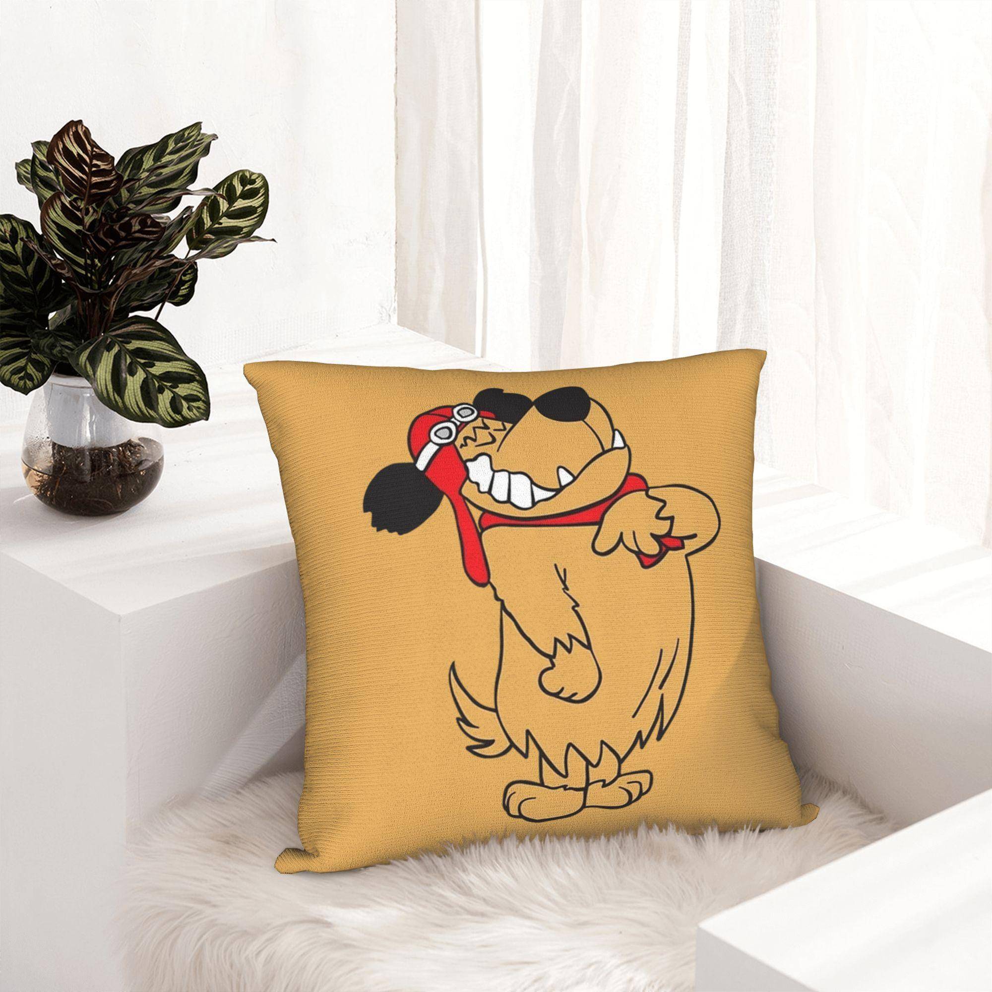 Muttley Wacky Races Örngott Tryck Polyester Kuddfodral Dekoration Kuddfodral Hem Dragkedja 40*40cm