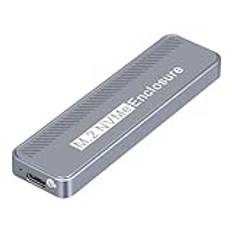 Iyalezirk M.2 NVME Enclosure Type-C SSD Enclosure USB3.2 20Gbps för 2230/2242/2260/2280 NVME SSD M Key External Case Box