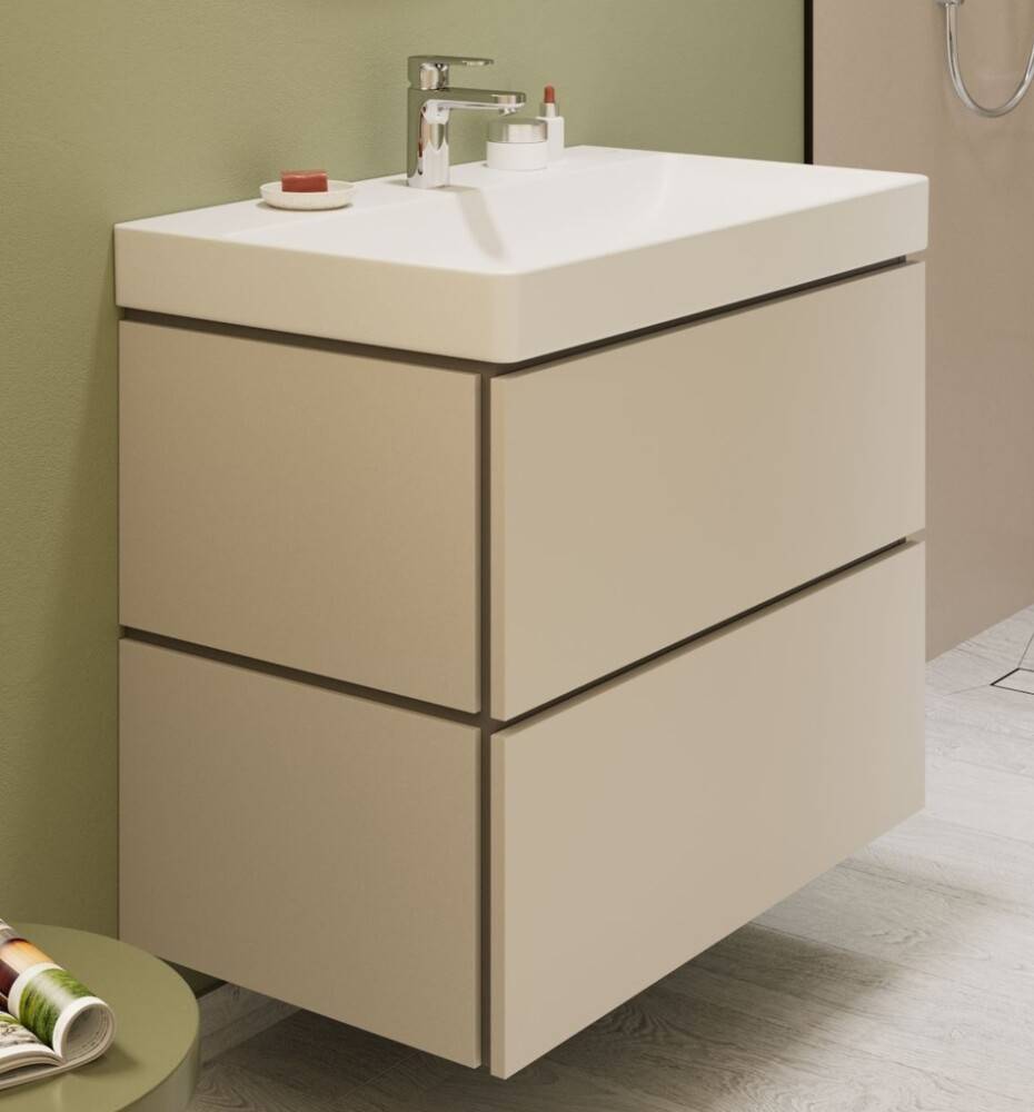 Hansgrohe underskab med vask Xilesa/Xanuia mat sandbeige 2 skuffer 80x48 cm