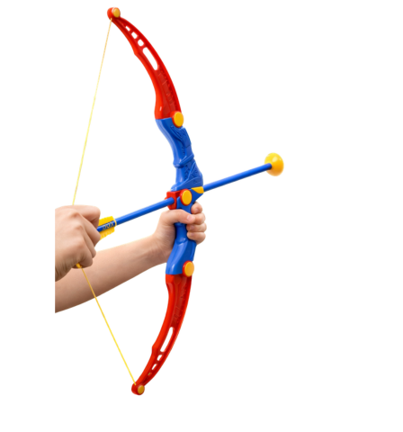 Bue og pil sæt 68 cm med 3 sugekop-pile.