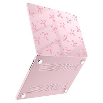 Transparent skyddande skal kompatibelt med Macbook, hållbart hårdplastskal för MacBook Air och Pro - Rosa (Multi-size)
