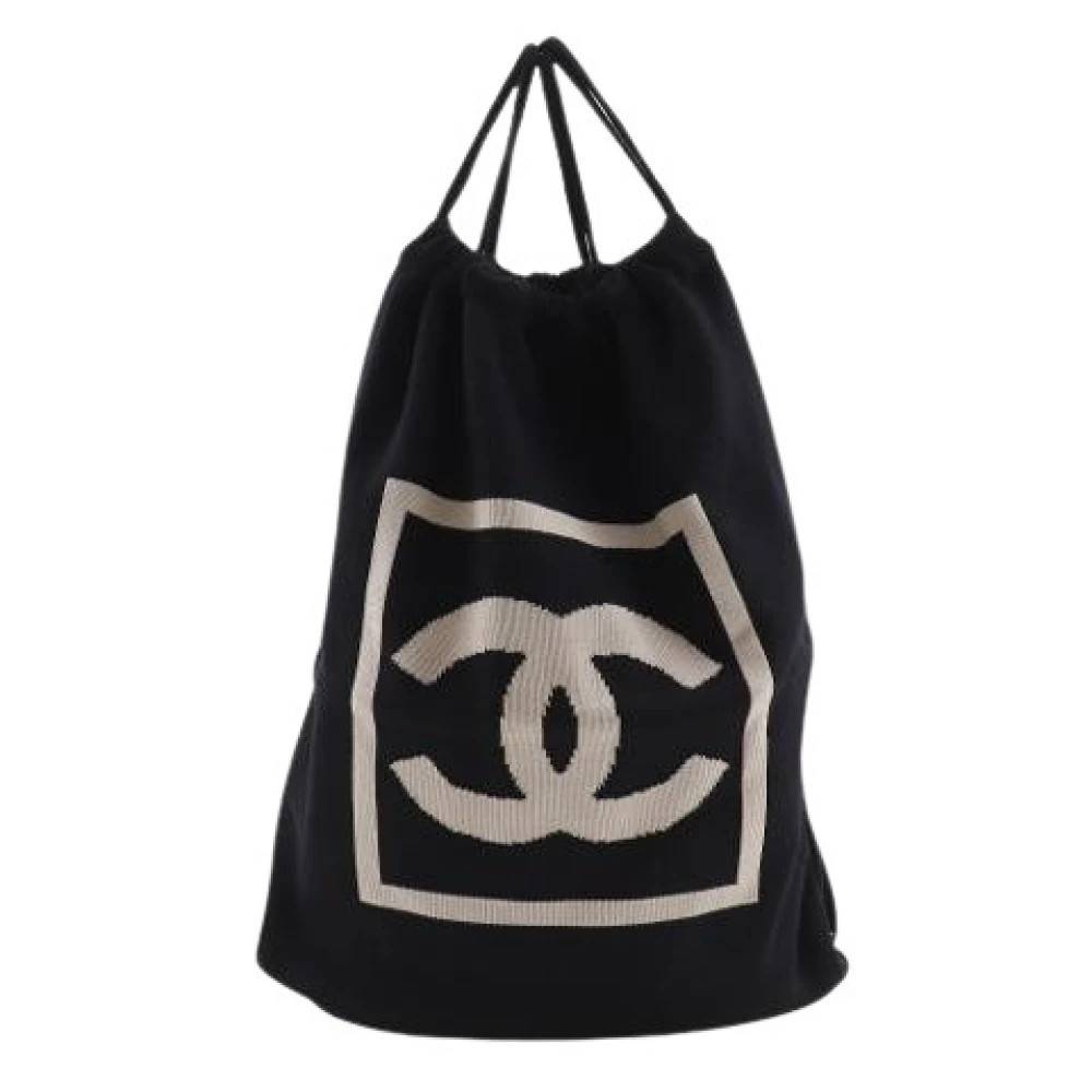 Chanel Vintage Pre-owned Sports Line Cotton Rygsæk - Vintage - Dame - Sort - ONE SIZE - Bomuld