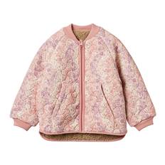 Wheat Termo/Fleecejakke - Vendbar - Lake - Lilac Flower Rainbow - Wheat - 5 år (110) - Termotøj