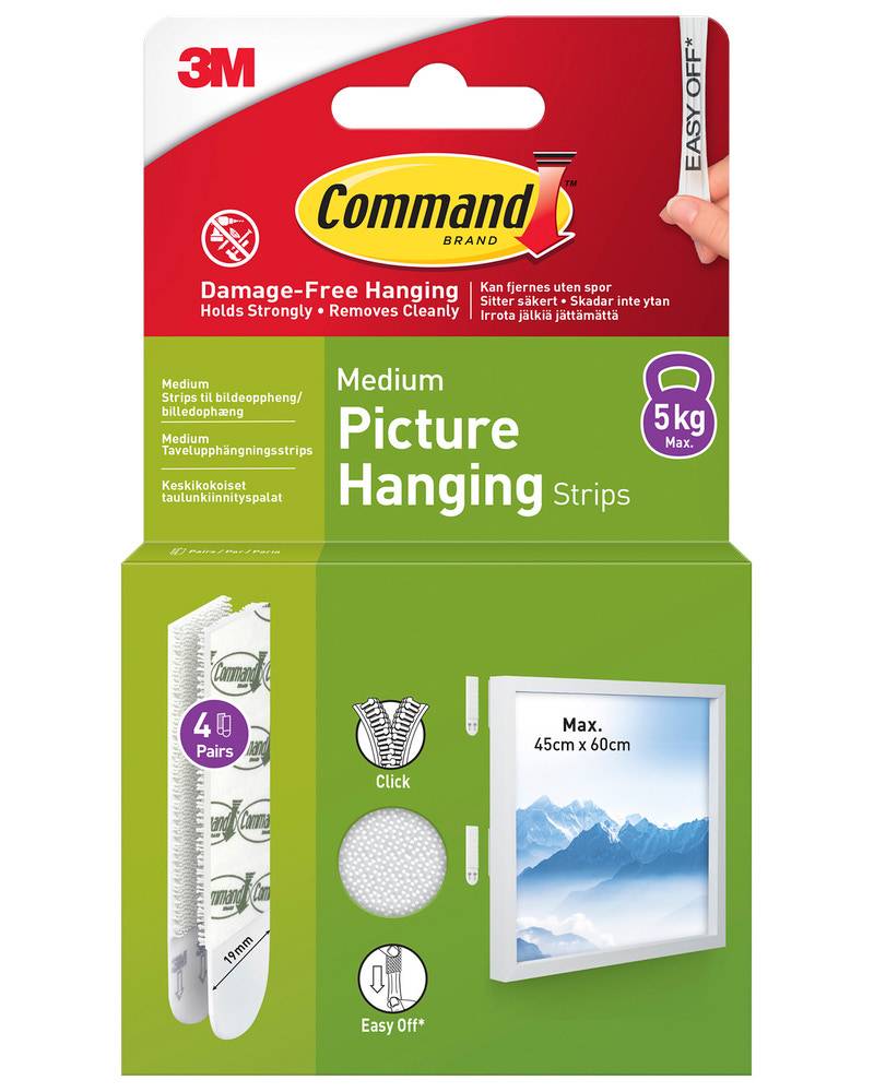Command™ Strips Ophæng af billede - Hvid M