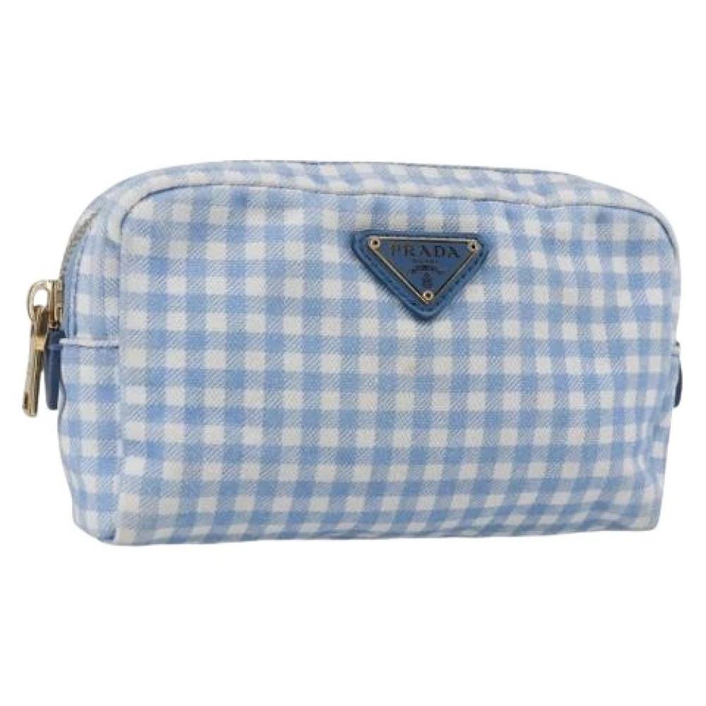 Prada Vintage Pre-owned Canvas Taske - Vintage - Dame - Blå - ONE SIZE - Tyl