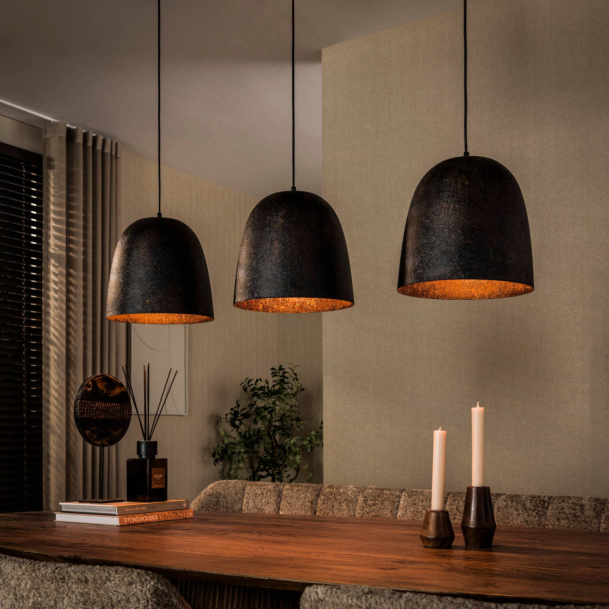 Mugsy - Loftlampe med tre sort-brune metalskærme Levering uden pære
