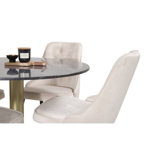 Estelle Matbord med Velvet Deluxe Stolarna