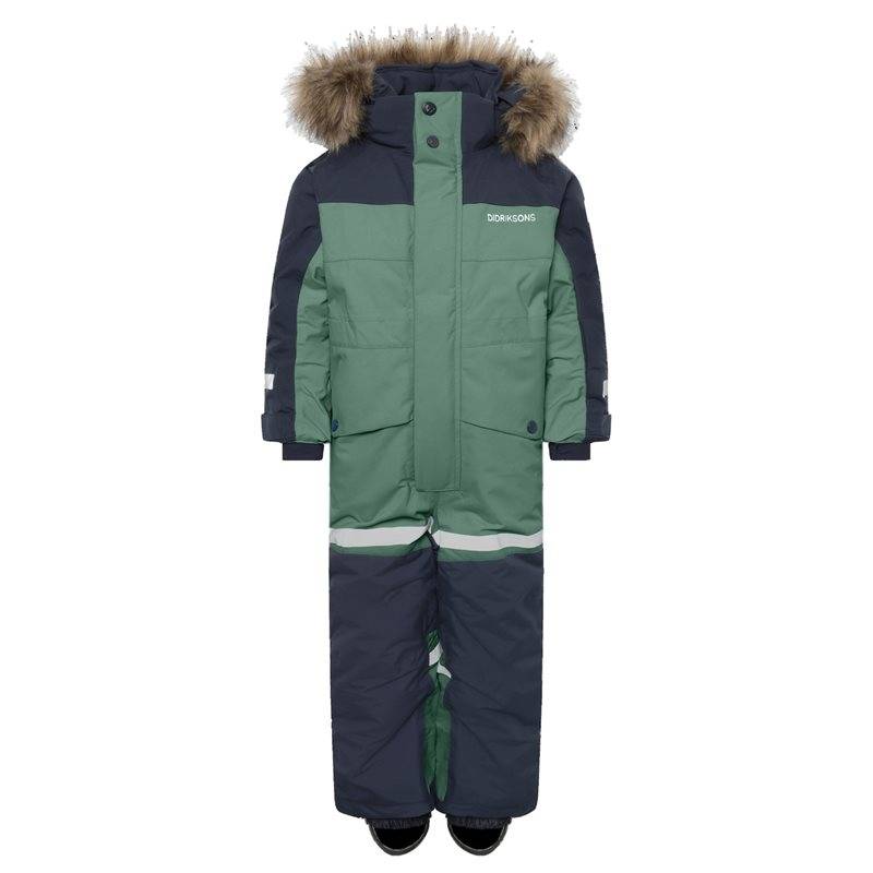Didriksons Bjärven Kids' Coverall Dark Moss (90)